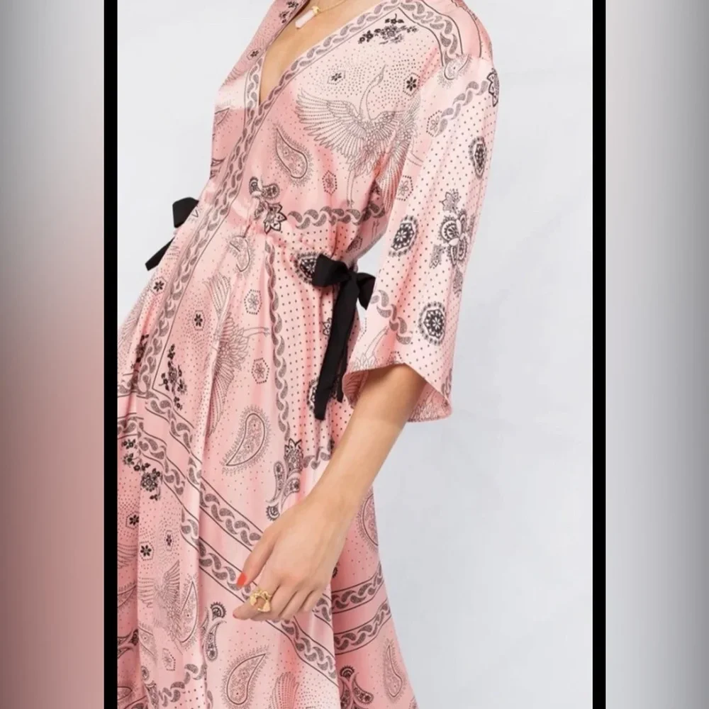 Sandro Galy Paisley-print Dress Size 34 - Picture 2 of 16